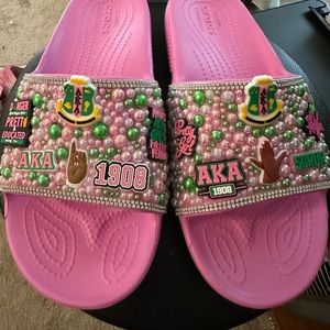 Beautiful Custom AKA croc slides